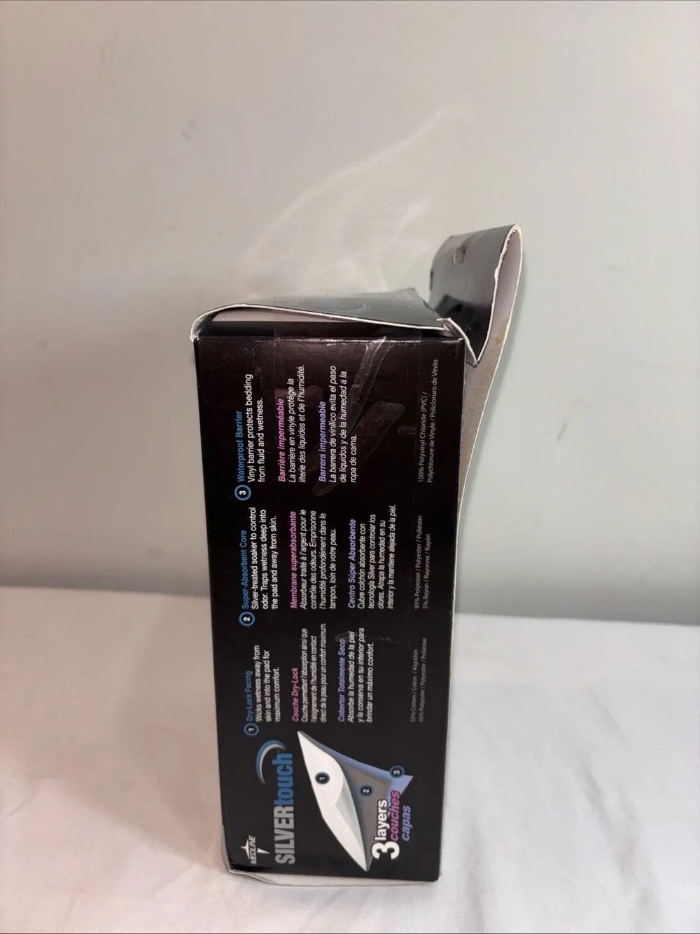 Silver Jeans Silvertouch Antimicrobial Underpad - Black Box with Blue Accents